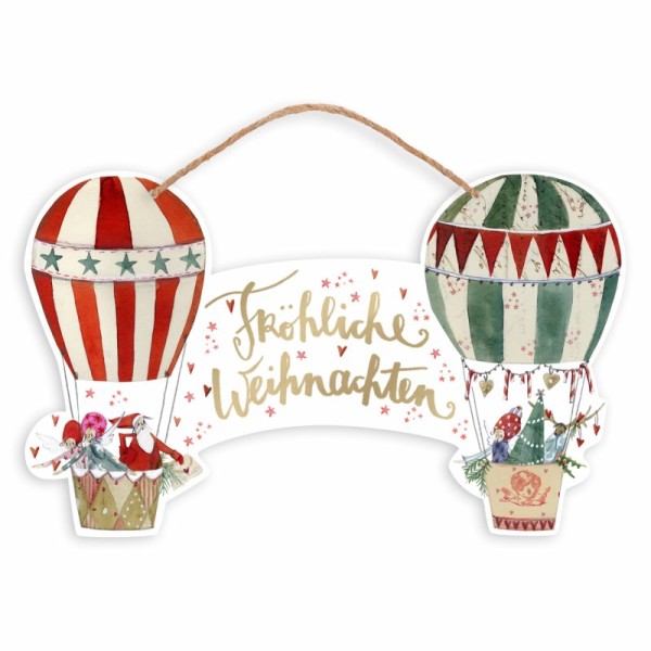 Dekoschild Ballons Fröhliche Weihnachten