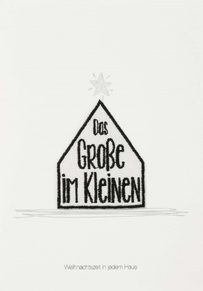 Karte mit Aufnäher – Das Große im …