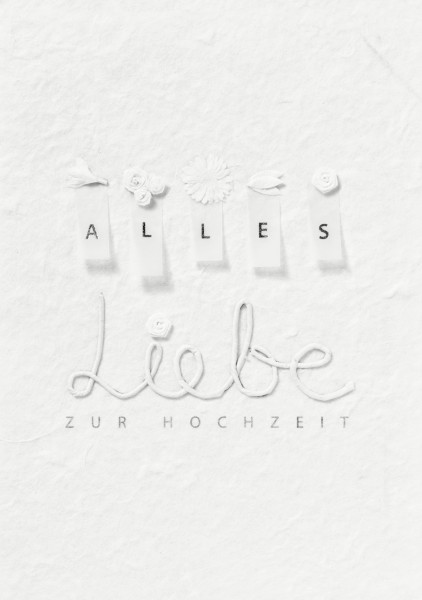 Karte Blütenhochzeit "Alles Liebe"
