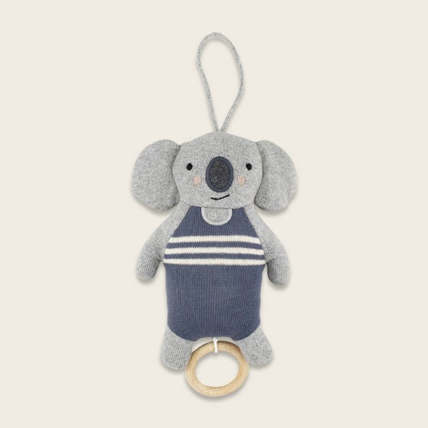 Strickspieluhr Koala blau