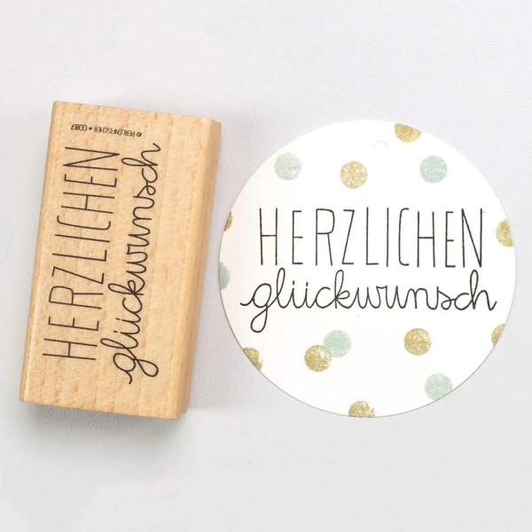 Stempel_ Modell C "Herzlichen Glückwunsch"