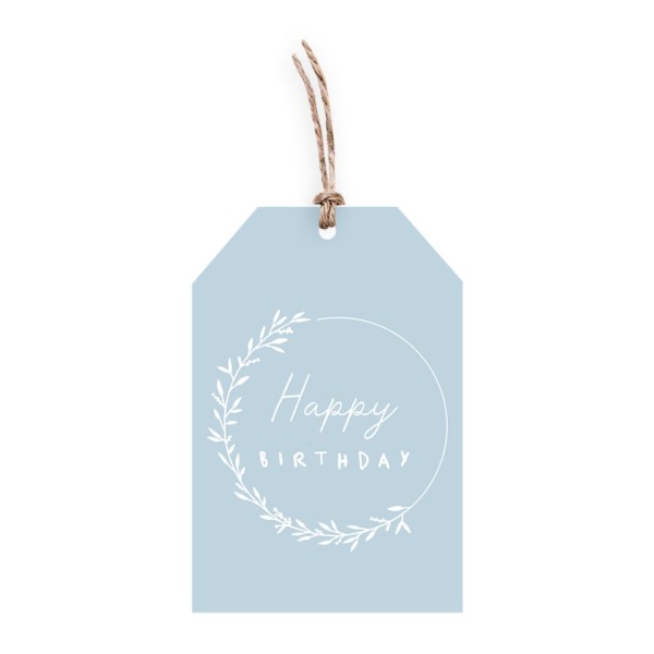 Geschenkanhänger mit Band – Happy Birthday