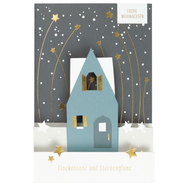 Karte - Weihnachtskartenhaus