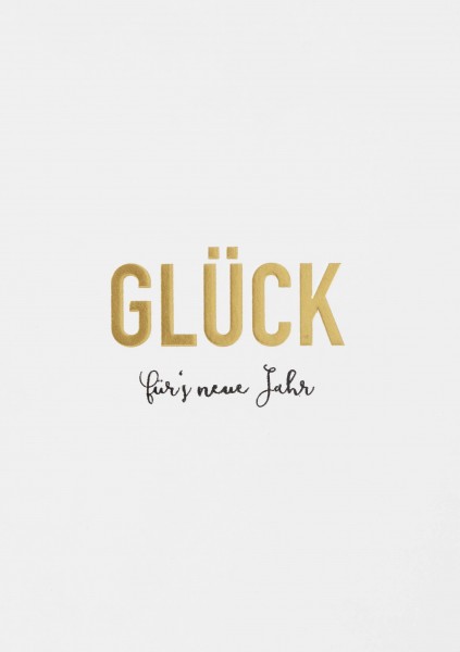 Karte – Glück fürs neue Jahr
