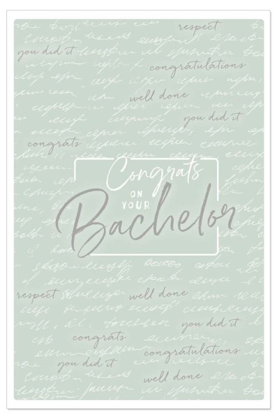 Karte Spruch Congrats To Your Bachelor