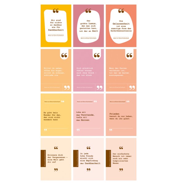 Spruchkarten-Set Ebner-Eschenbach