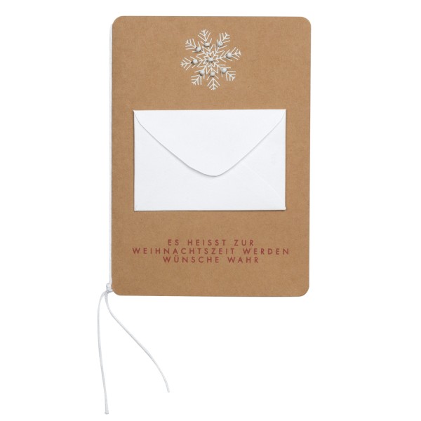 Klappkarte - Wunscherfüllerkarte "Es heißt zur Weihnachtszeit..."