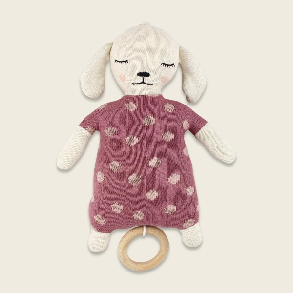 Strickspieluhr Lamm rosa