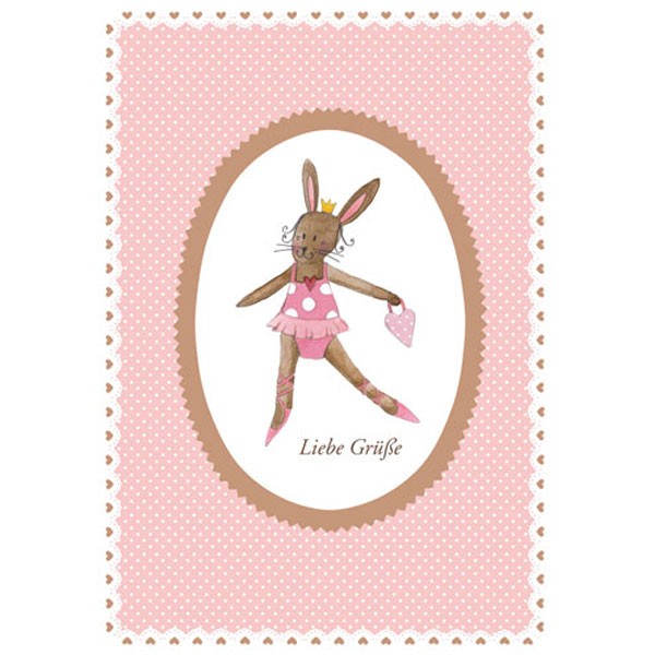 Karte mit Bügelbild Hase