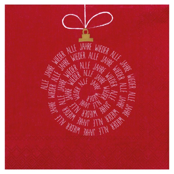 Cocktailservietten – Alle Jahre wieder