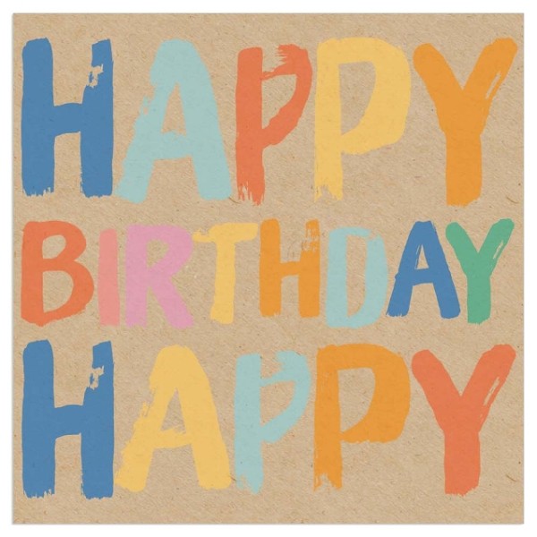 Servietten Organics – Happy Birthday