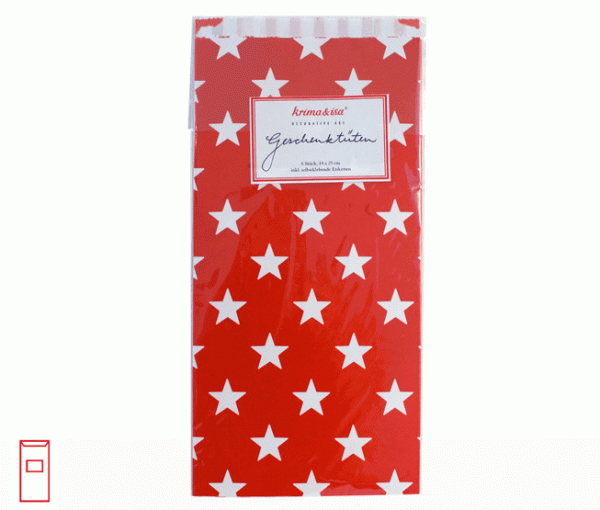 Tüten Sterne rot