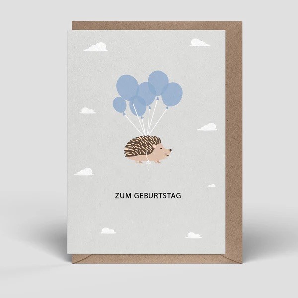 Klappkarte Geburtstag Igel