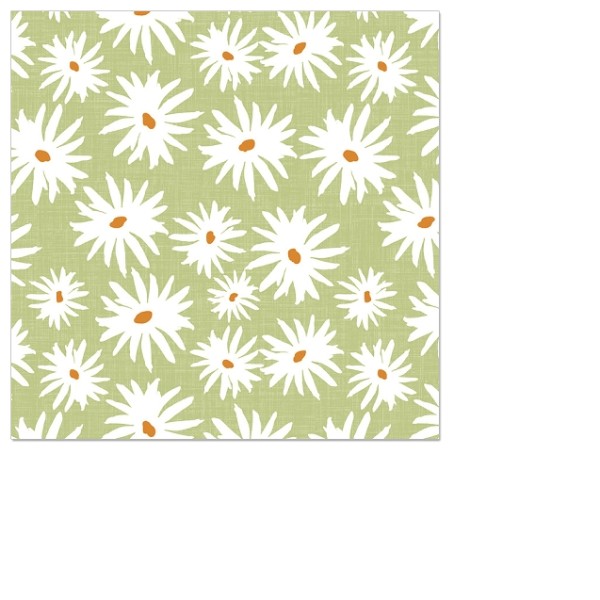 Cocktailservietten – Blümchen apfelgrün