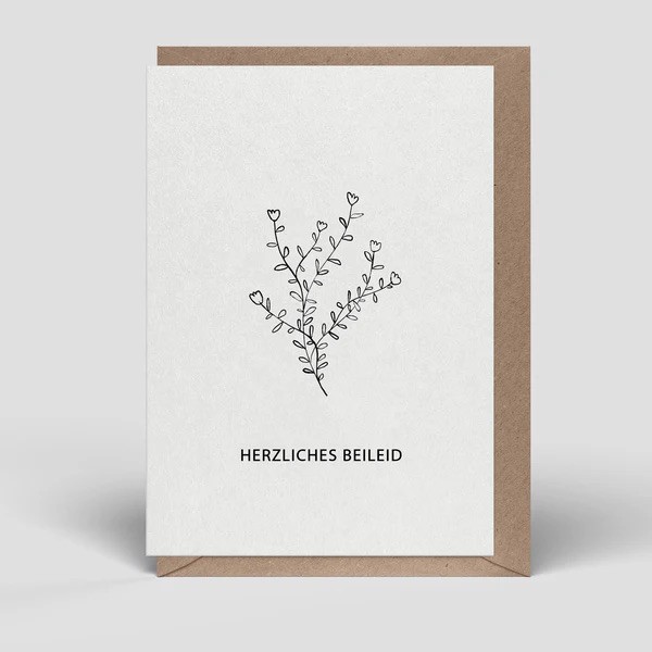 Klappkarte "Herzliches Beileid"