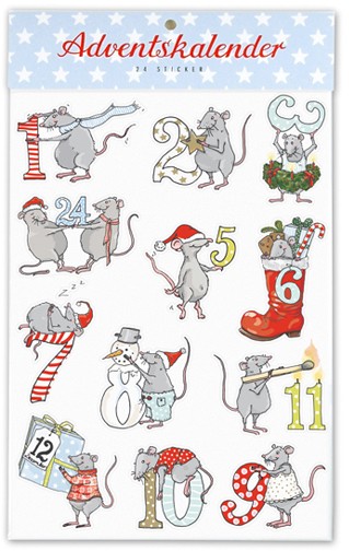 Sticker Adventskalender – Mäuse