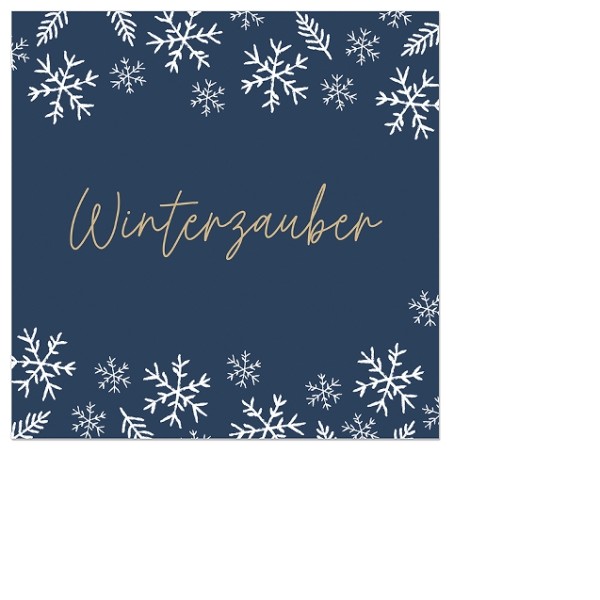 Cocktailservietten – Winterzauber nachtblau