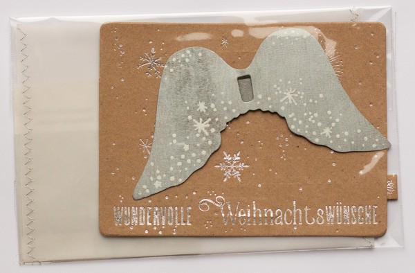 Karte – Metallflügel Schneeflocke